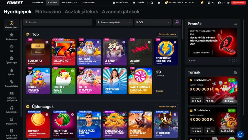 Fonbet nyerogepek